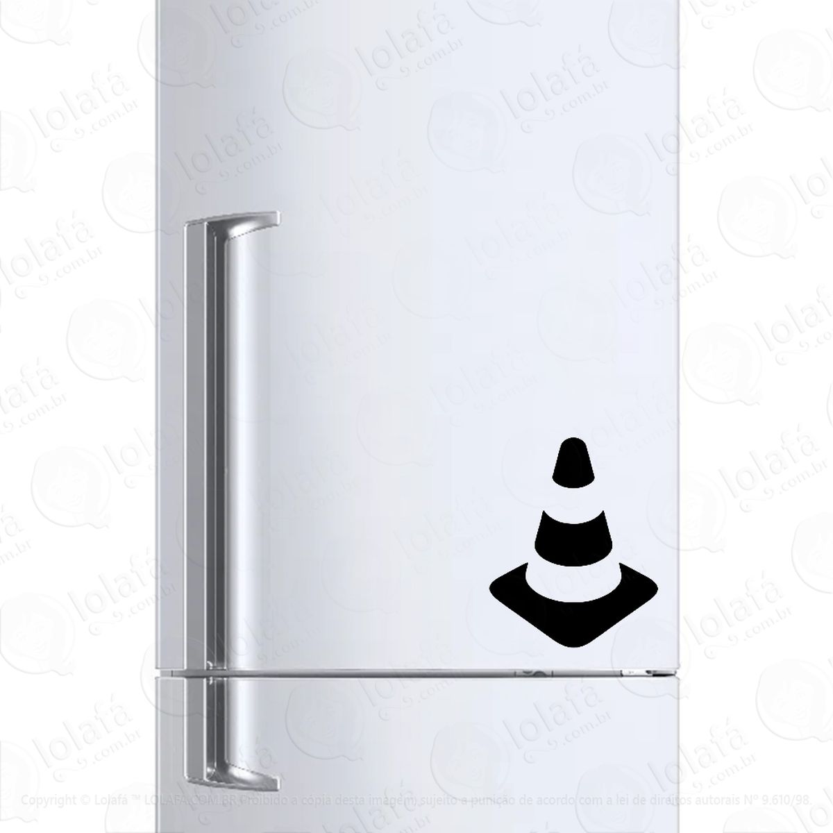 adesivo para geladeira cone transito sinalização mod:257