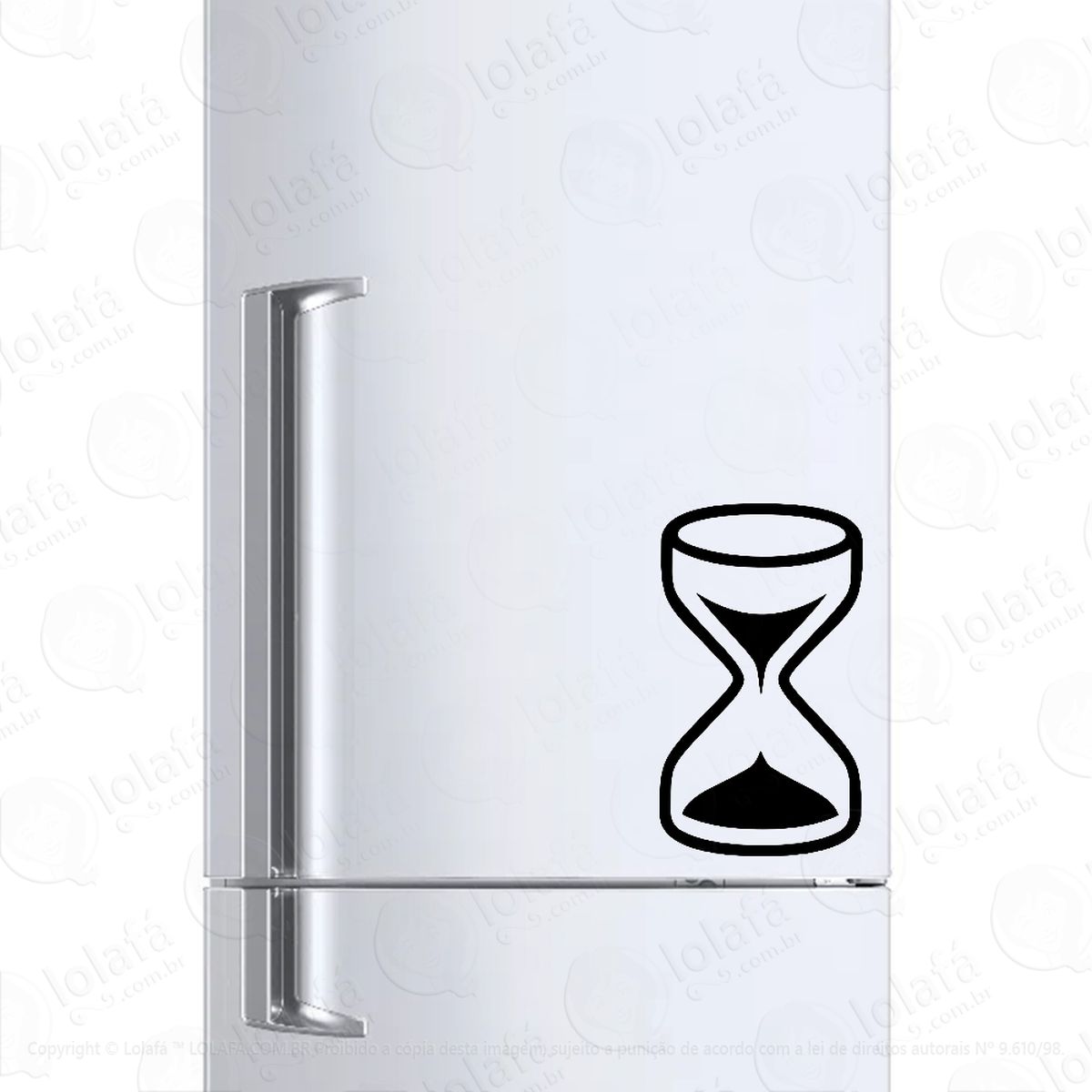 adesivo para geladeira ampulheta relógio de areia mod:259