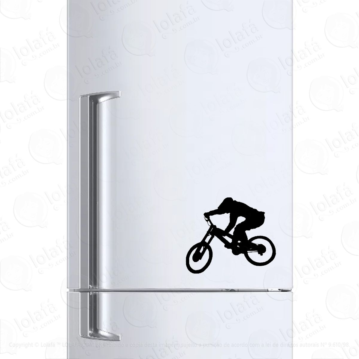 adesivo para geladeira bicicleta ciclista manobra mod:268