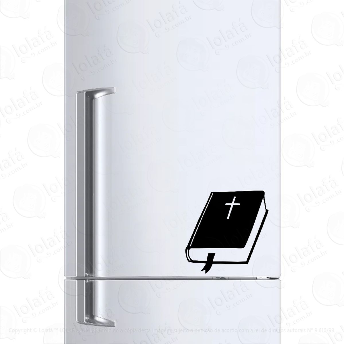 adesivo geladeira frigobar cervejeira livro bíblia sagrada mod:301