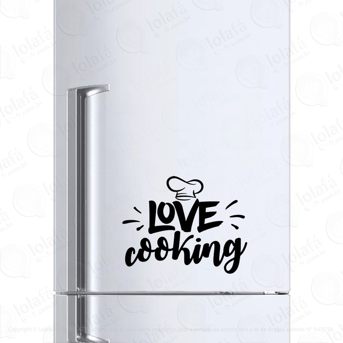 adesivo para geladeira love cooking amor cozinha mod:601