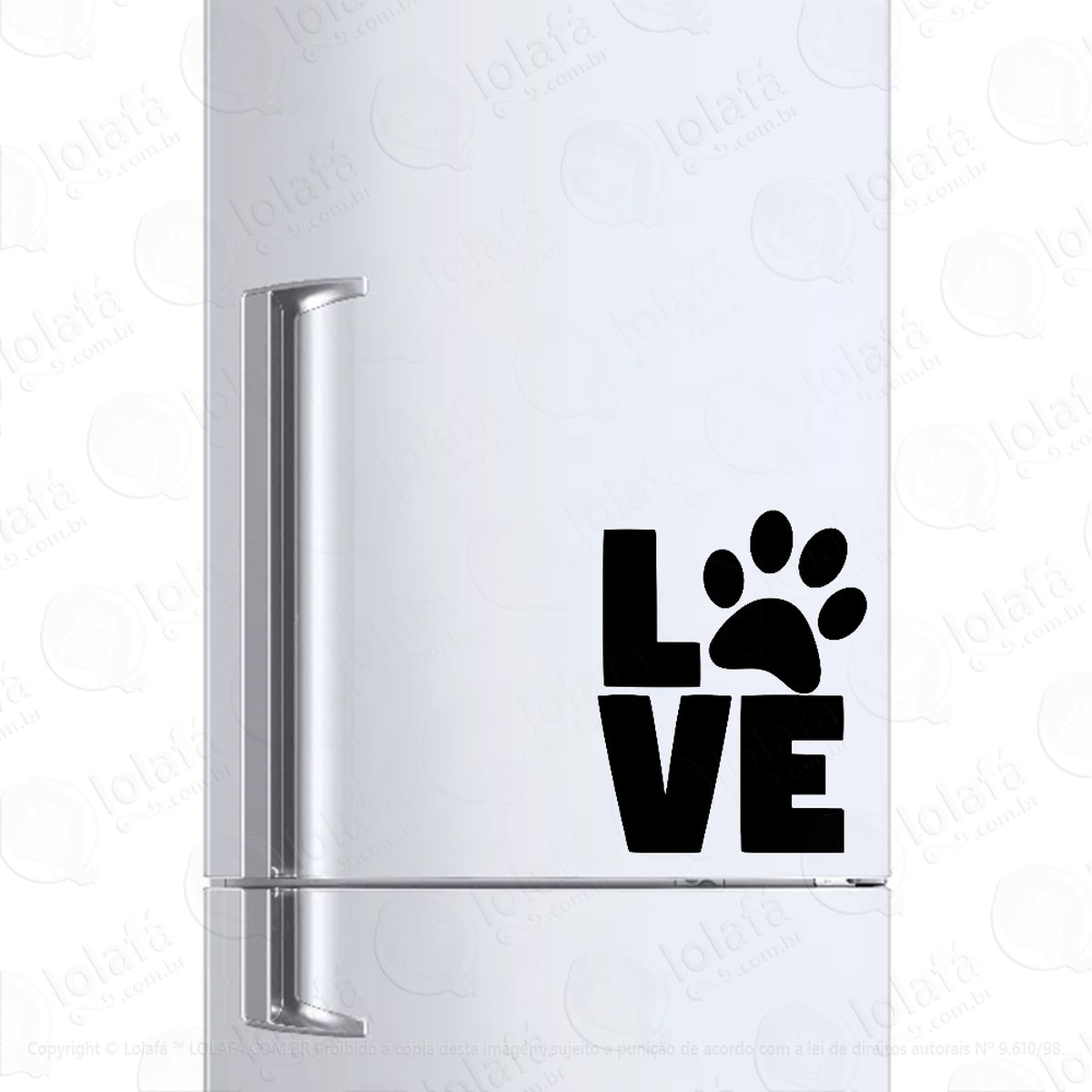 adesivo para geladeira amor pelos animais love mod:1553