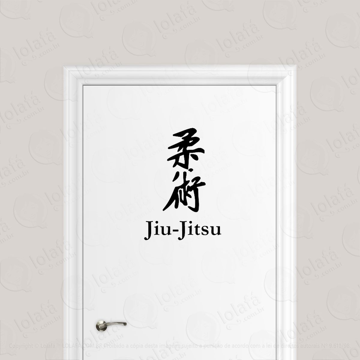 adesivo para porta jiu-jitsu kanji mod:1573
