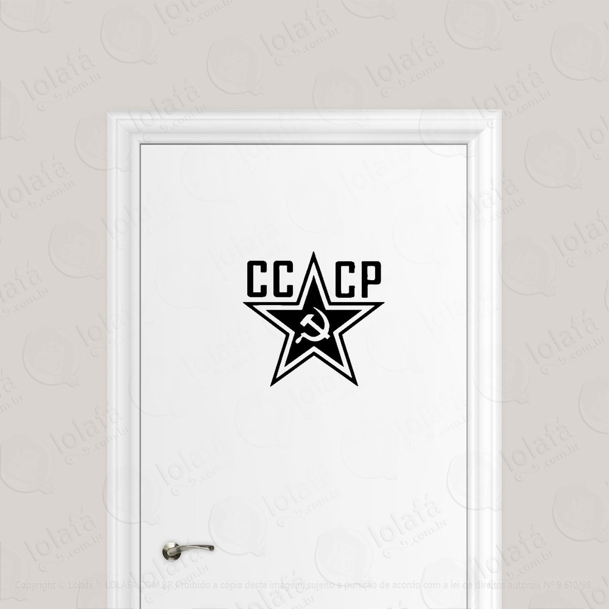 adesivo para porta símbolo cccp união soviética mod:1676