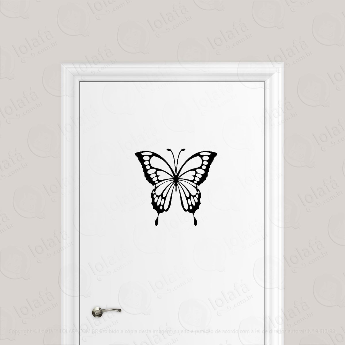 adesivo para porta borboleta monarca mod:1682