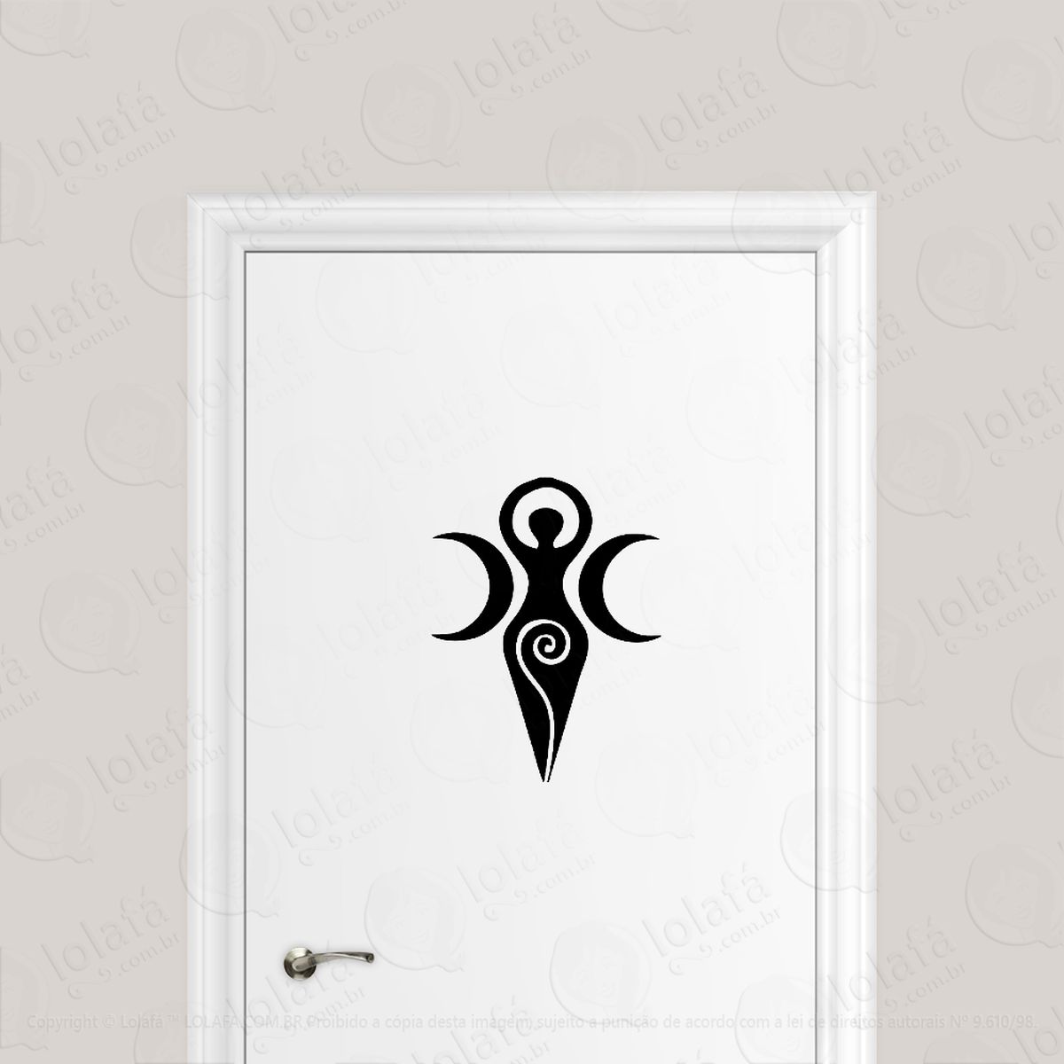adesivo para porta símbolo deusa wicca mod:1785