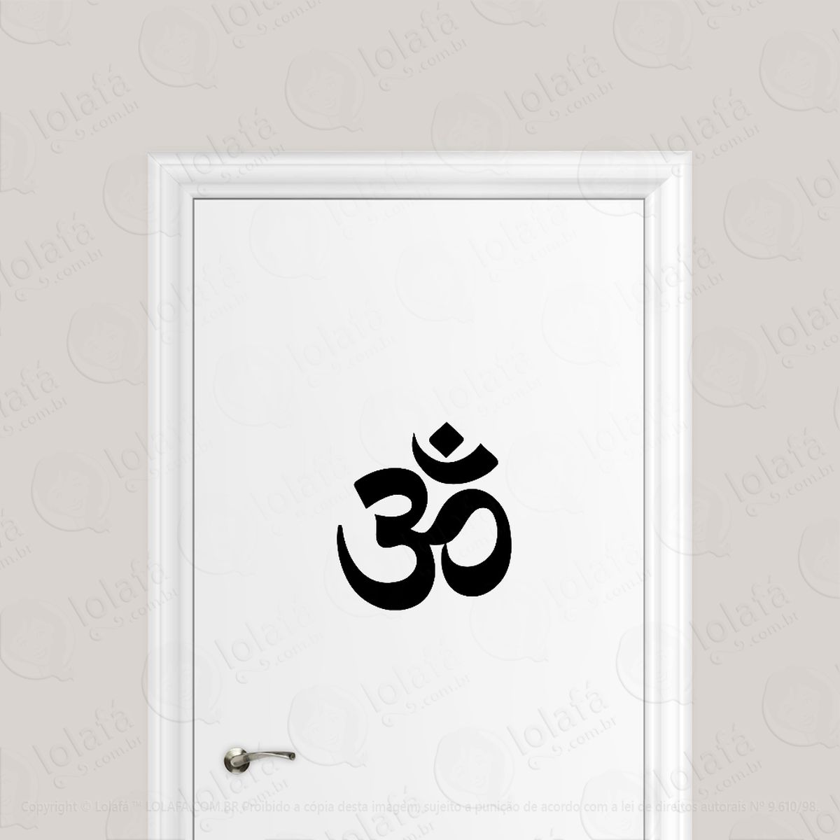 adesivo para porta símbolo om zen mod:1813