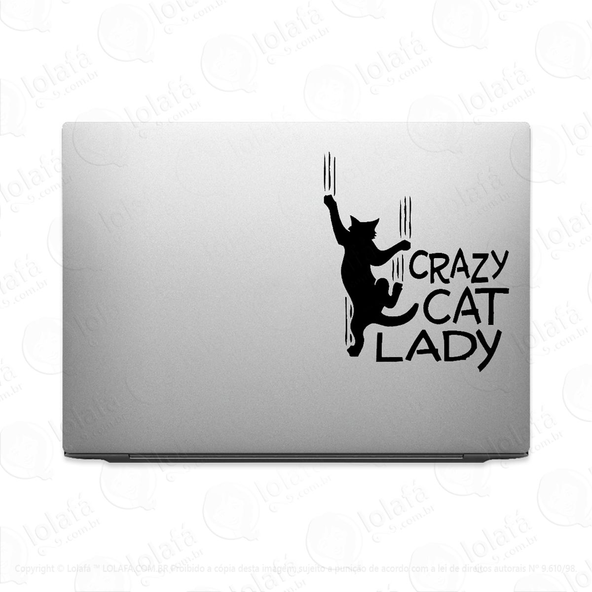 adesivo tablet notebook pc louca dos gatos mod:2055