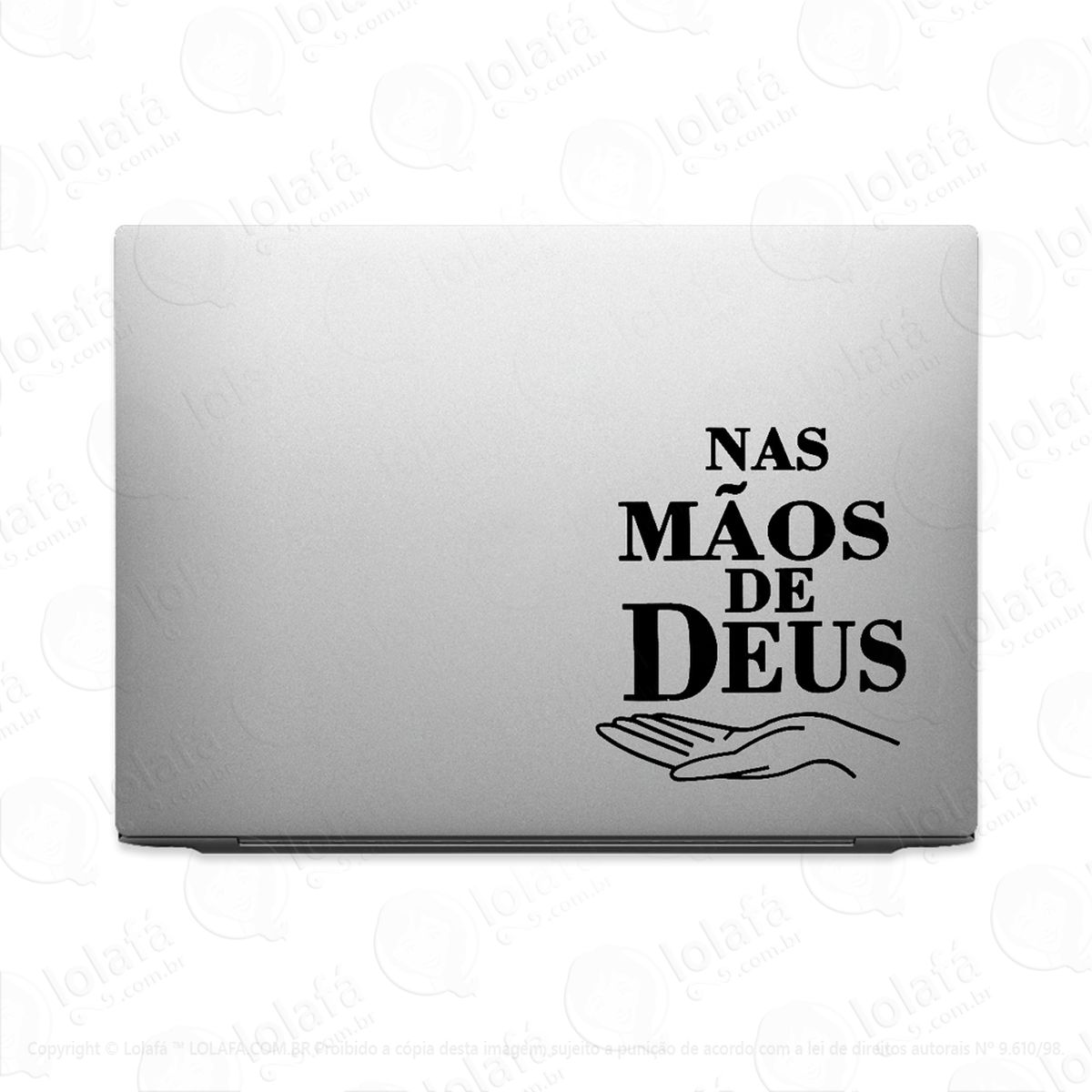 adesivo para notebook nas mãos de deus várias cores mod:2057