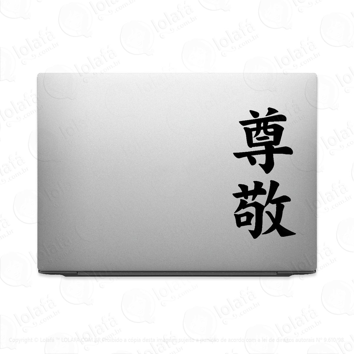 adesivo tablet notebook pc respeito kanji japonês mod:2165