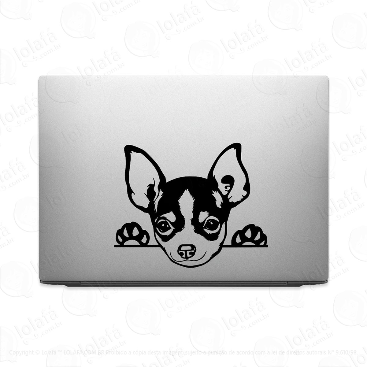 adesivo tablet notebook pc cachorro raça chihuahua mod:2210