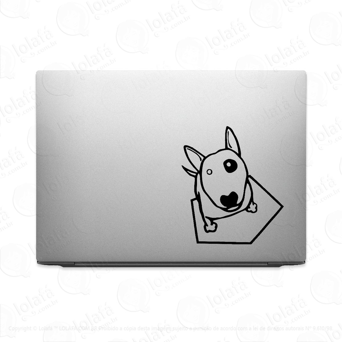 adesivo tablet notebook pc cachorro bull terrier mod:2299
