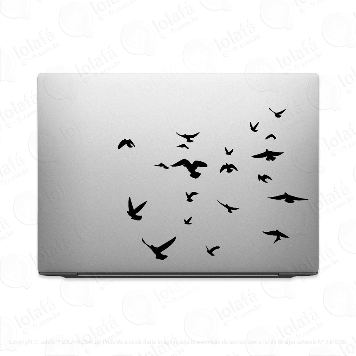adesivo tablet notebook pc revoada passarinhos bando mod:2377