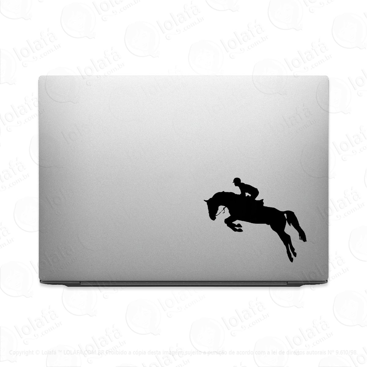 adesivo tablet notebook hipismo equitação salto cavalo mod:2453