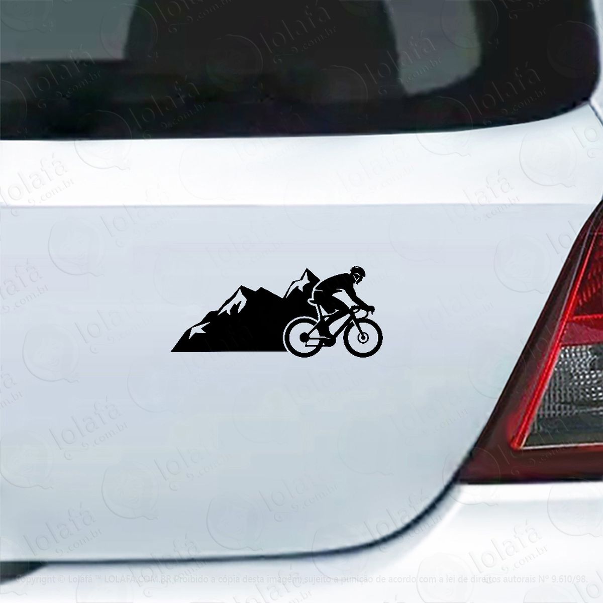 adesivo carro moto vidro montanha ciclismo ciclista bicileta mod:3909