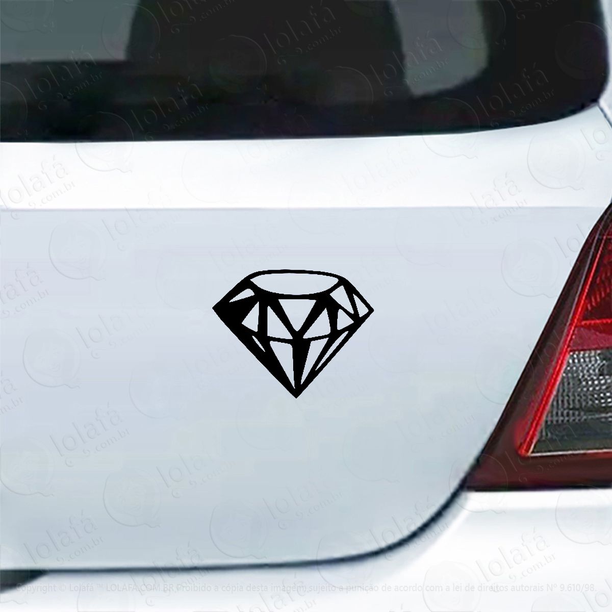 adesivo carro moto vidro pedra de diamante jóias naturais mod:3920