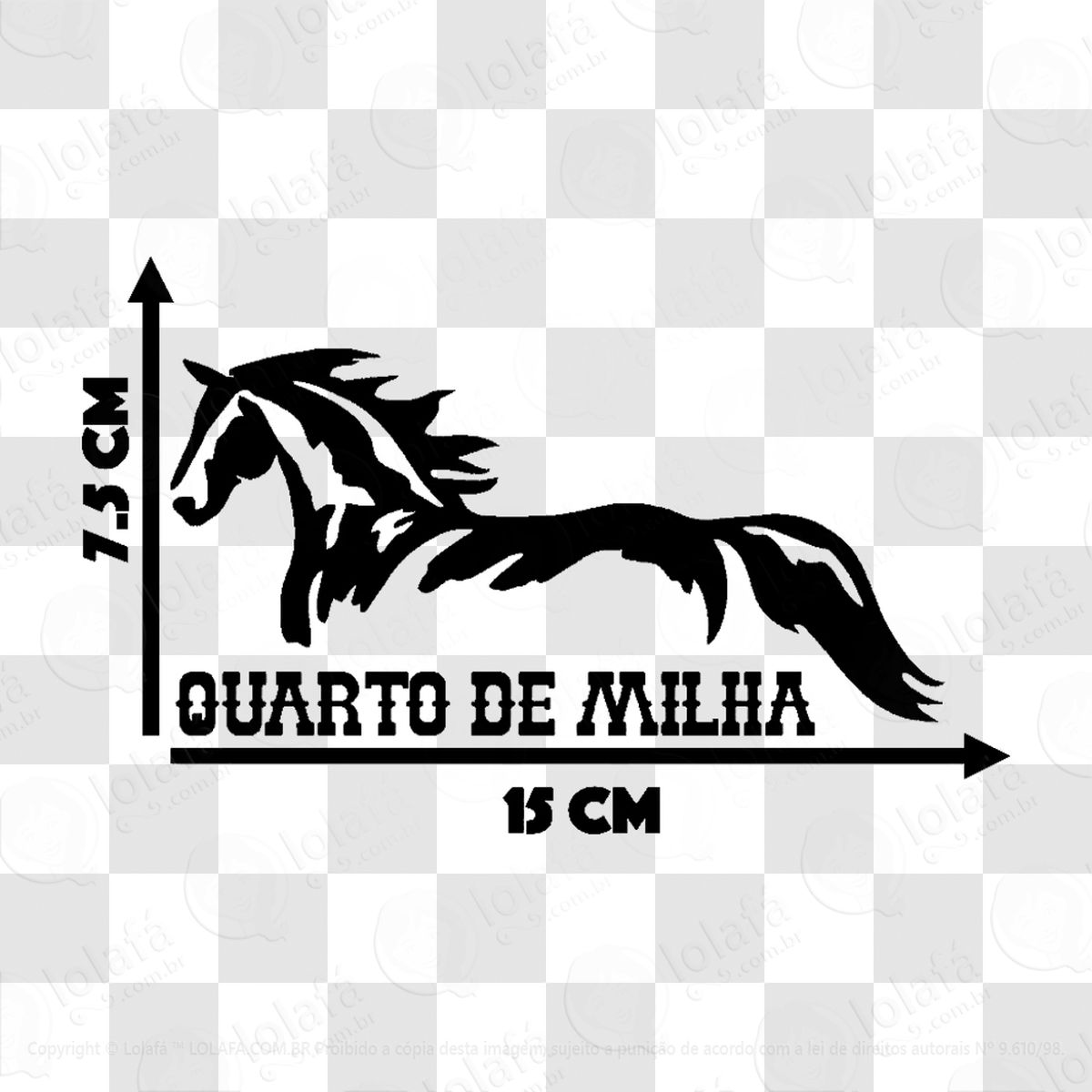 Adesivo Cavalo Quarto de Milha