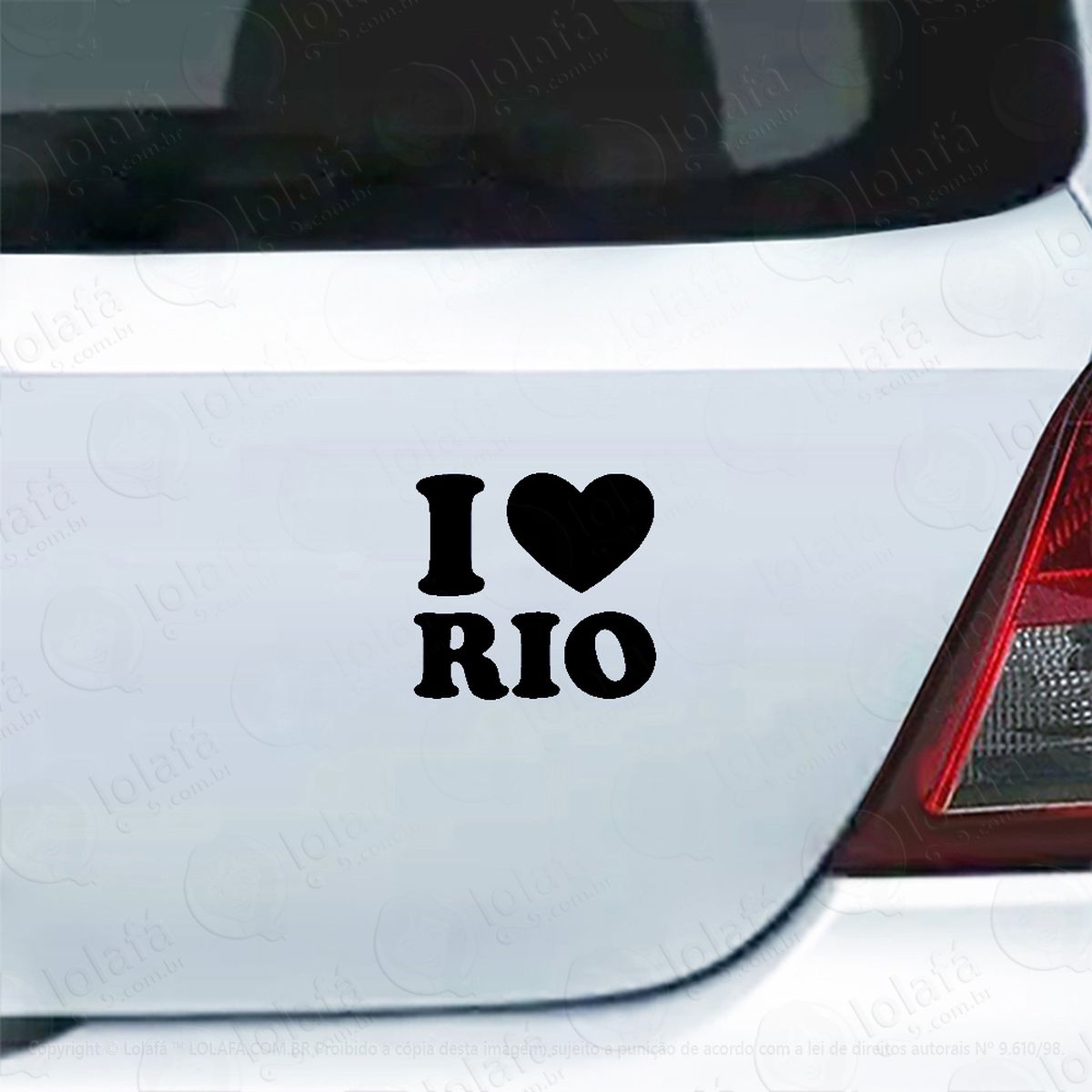 adesivo carro moto vidro eu amo rio de janeiro - i love rio mod:4271