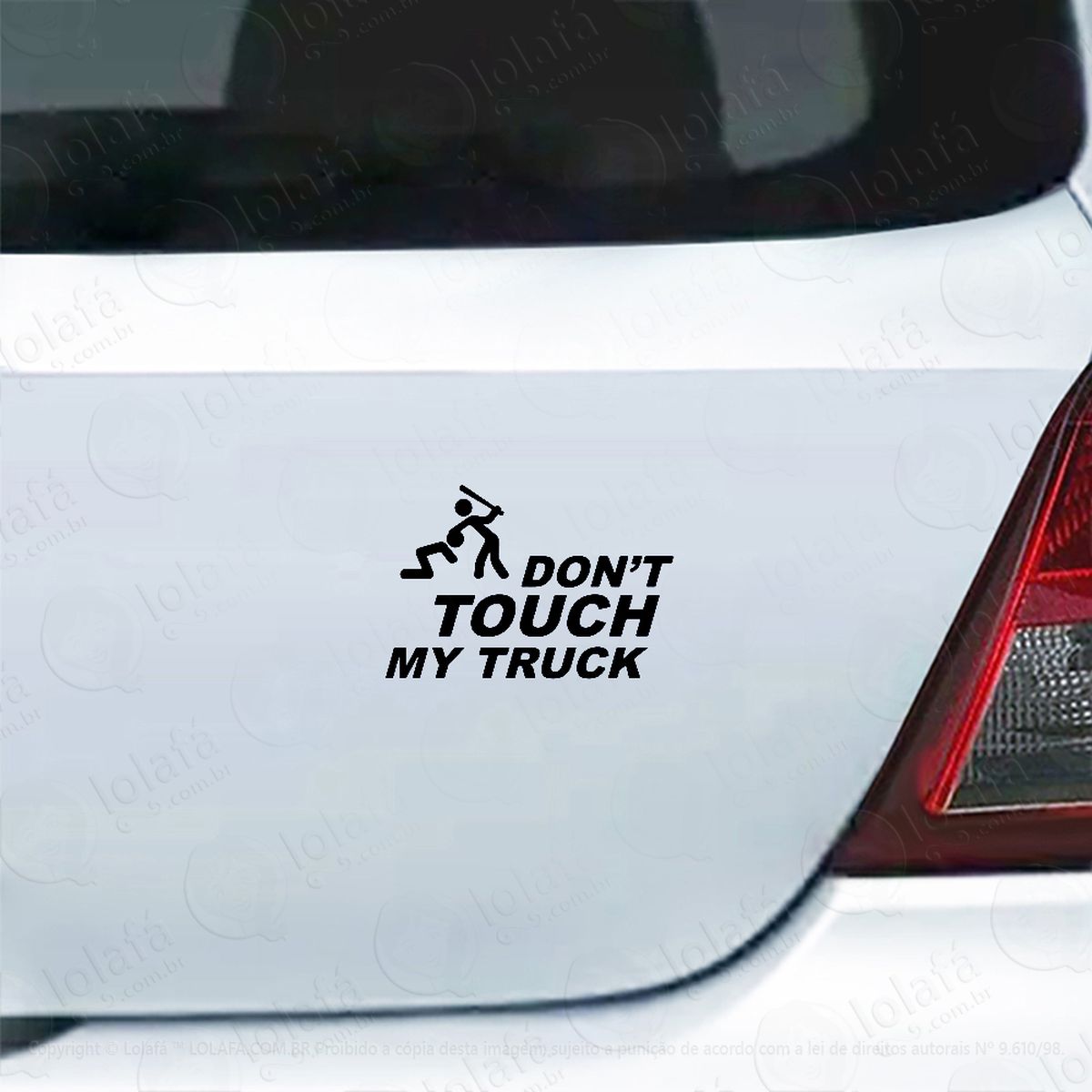 Adesivo Carro Moto Vidro Caminhão Don`t Touch My Truck Mod:4858