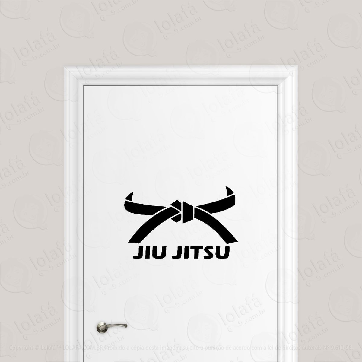 adesivo para porta jiu jitsu faixa mod:6524