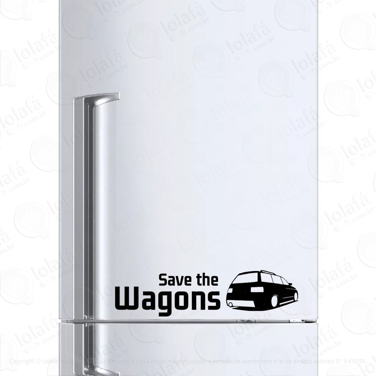 adesivo de geladeira save the wagons mod:6573