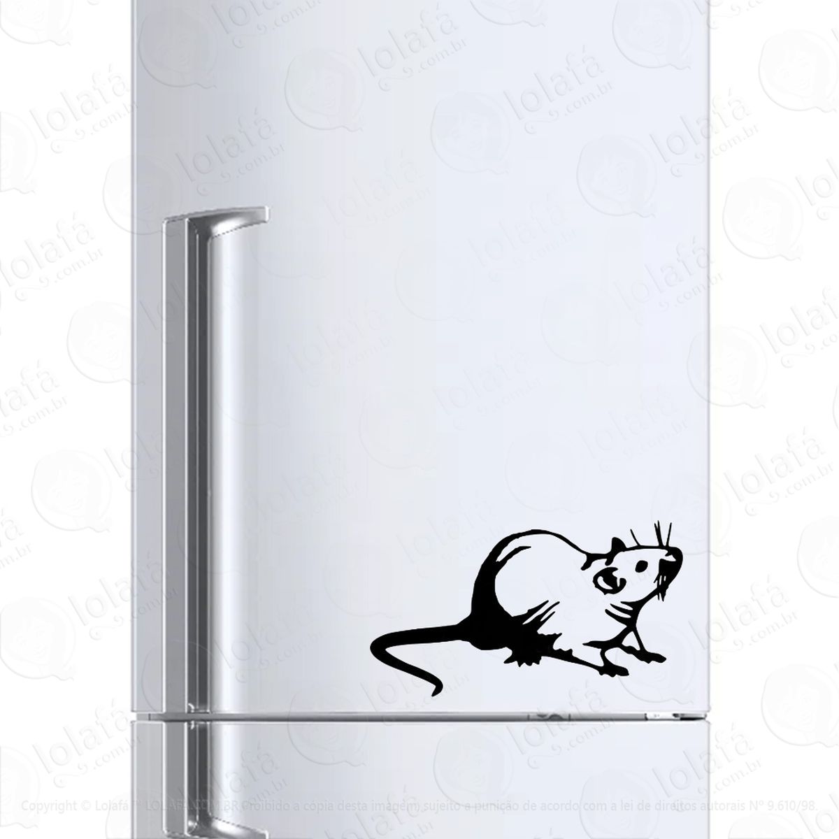 adesivo de geladeira rato mod:6682