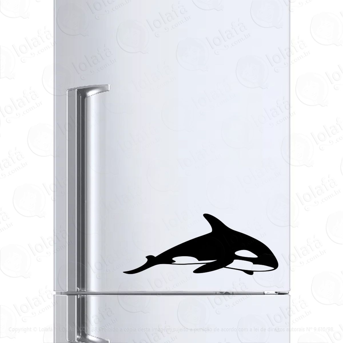 adesivo de geladeira baleia orca mod:6683
