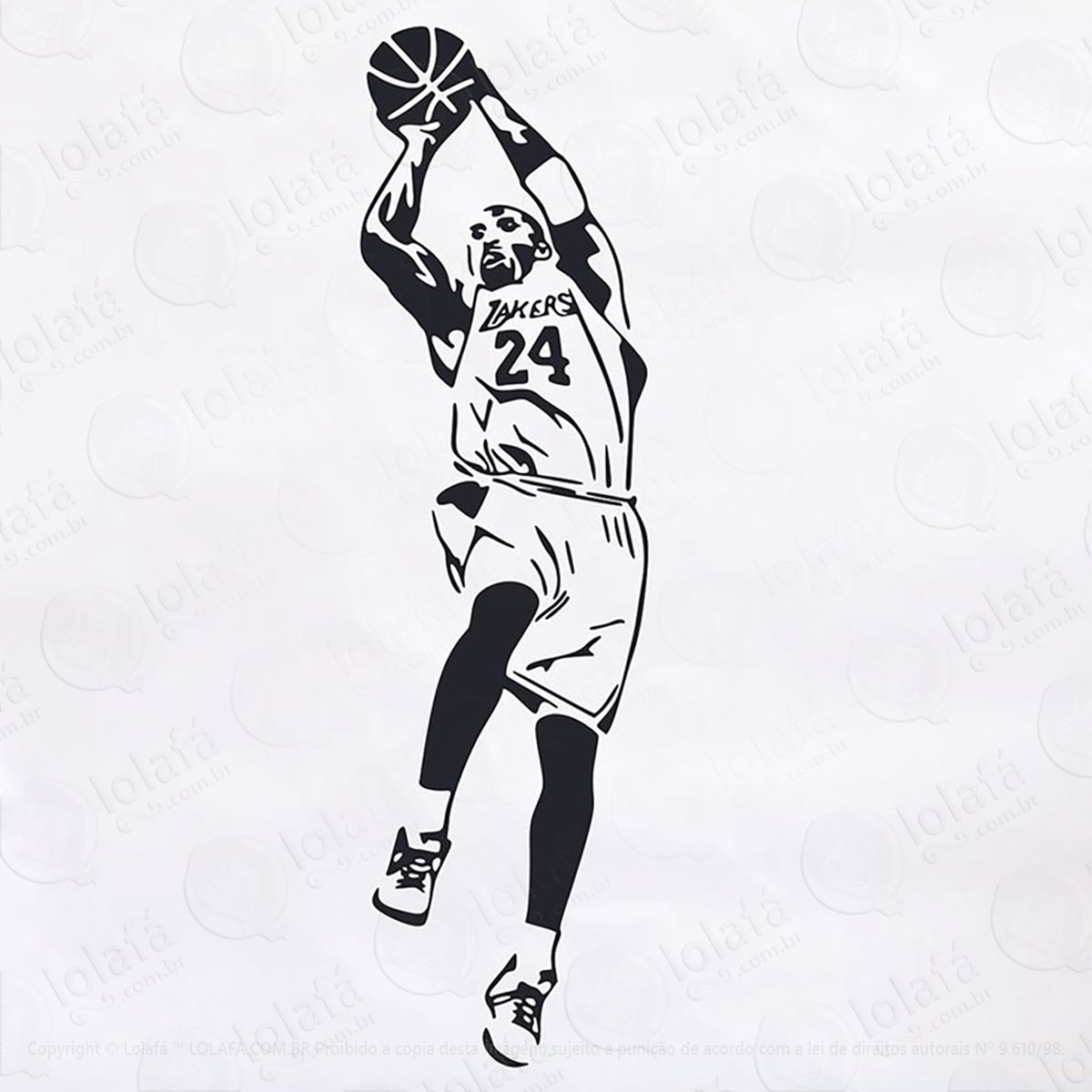 adesivo jogador de basquete 38x140cm mod:10