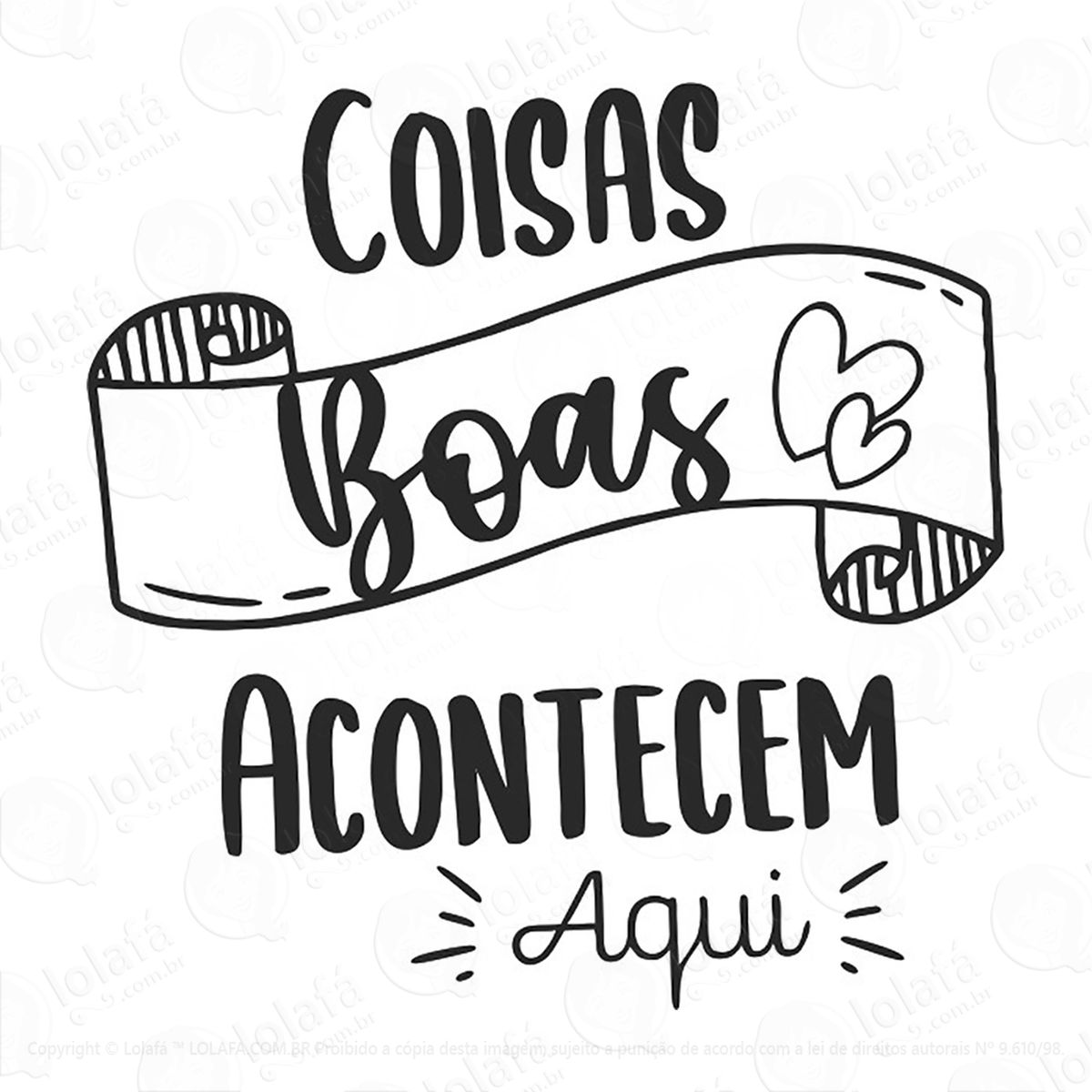 adesivo frases positivas coisas boas 48x50cm mod:11