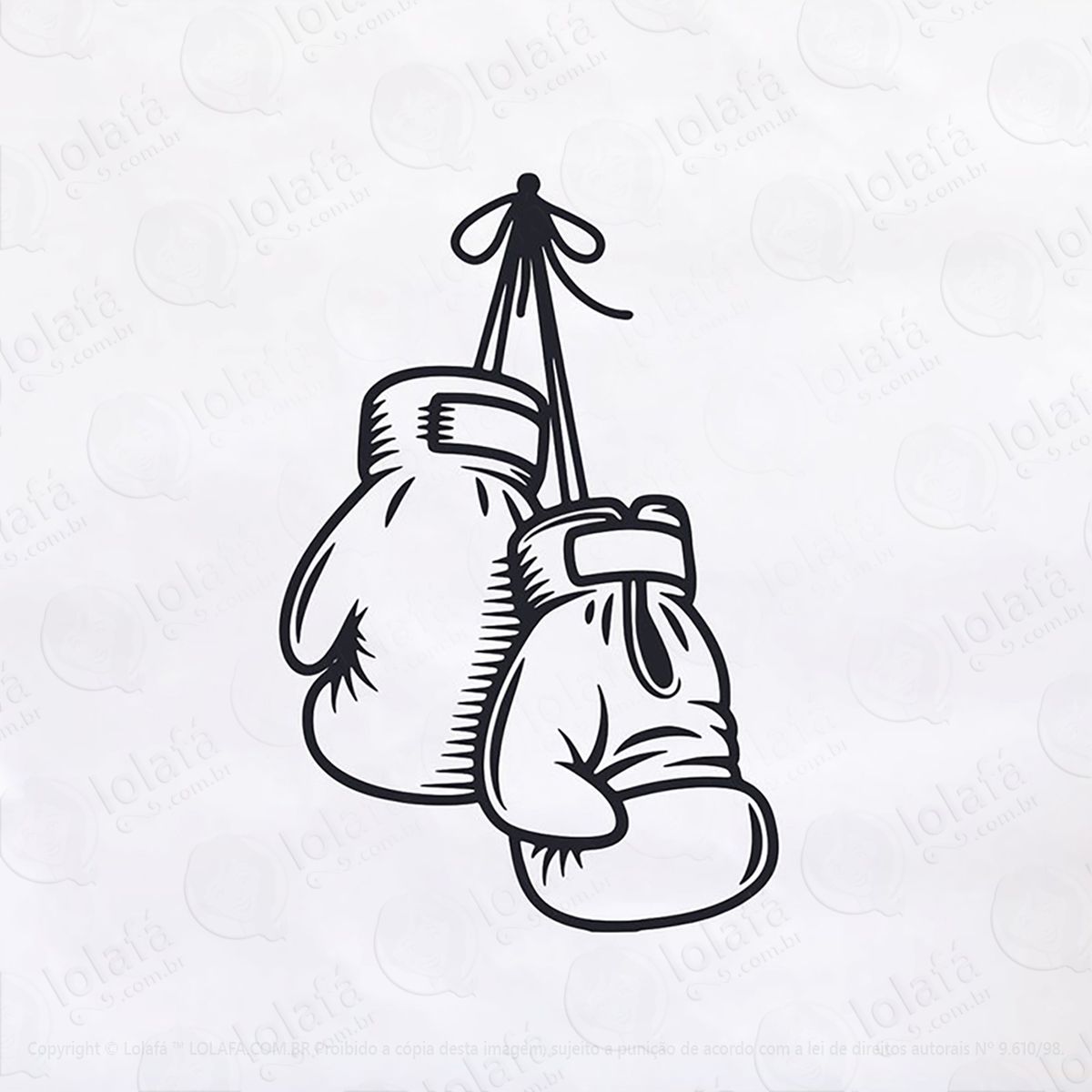 adesivo luvas de boxe esporte 48x75cm mod:20