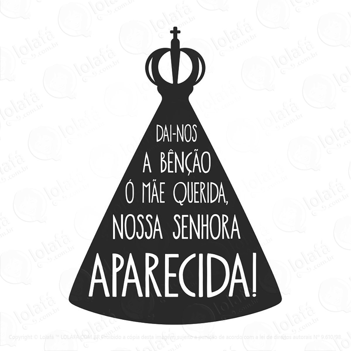 adesivo nossa senhora aparecida 48x66cm mod:60