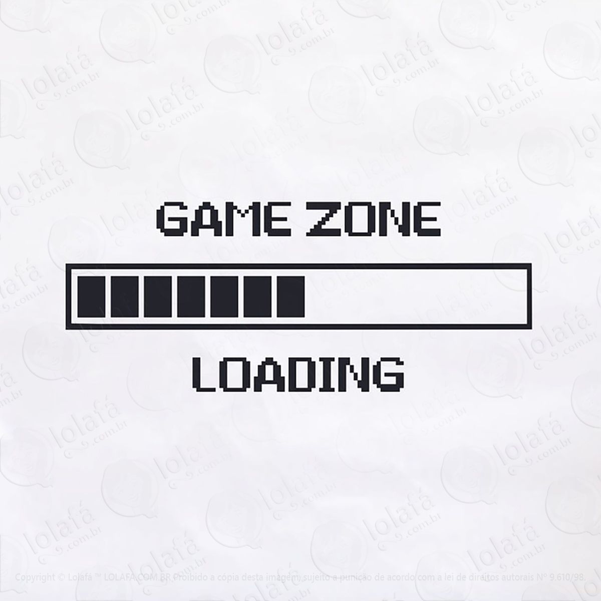 adesivo game zone loading 25x58cm mod:100