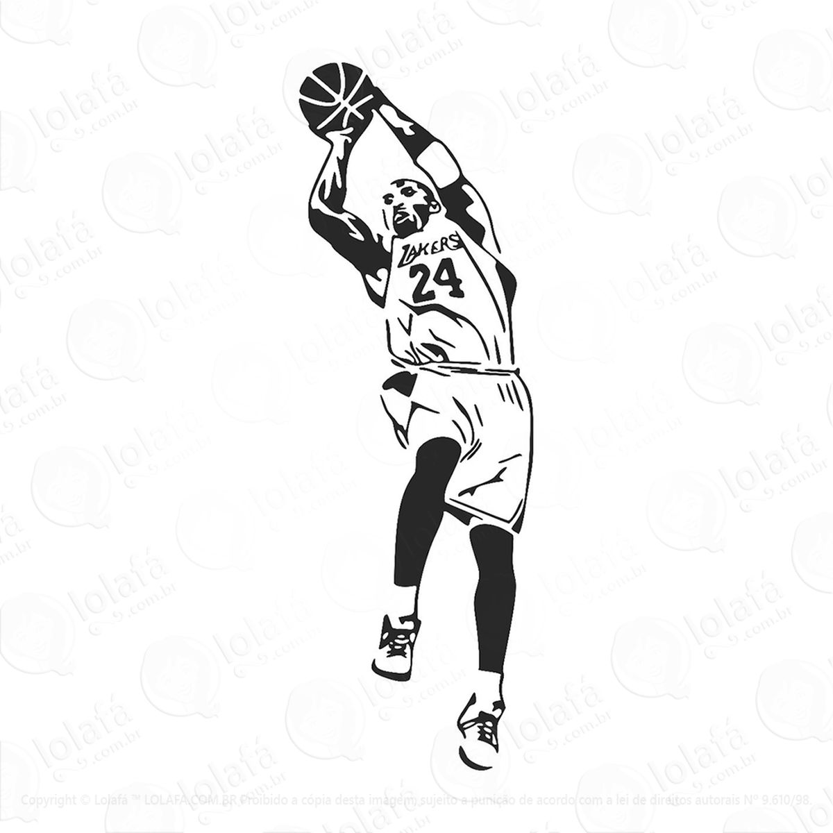 adesivo jogador de basquete 155x50cm mod:119