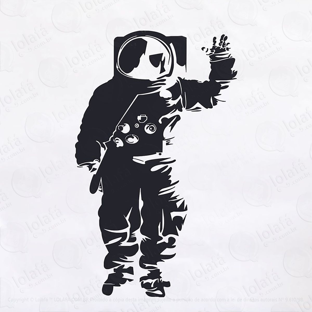 adesivo astronauta decorativo de parede mod:130