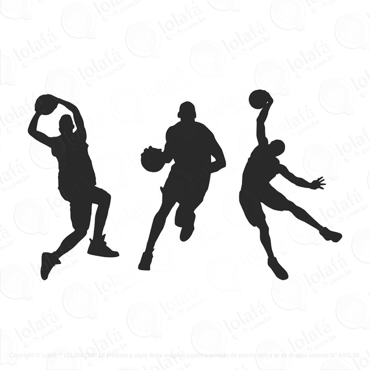adesivo esporte basquete jogadores 48x80cm mod:181