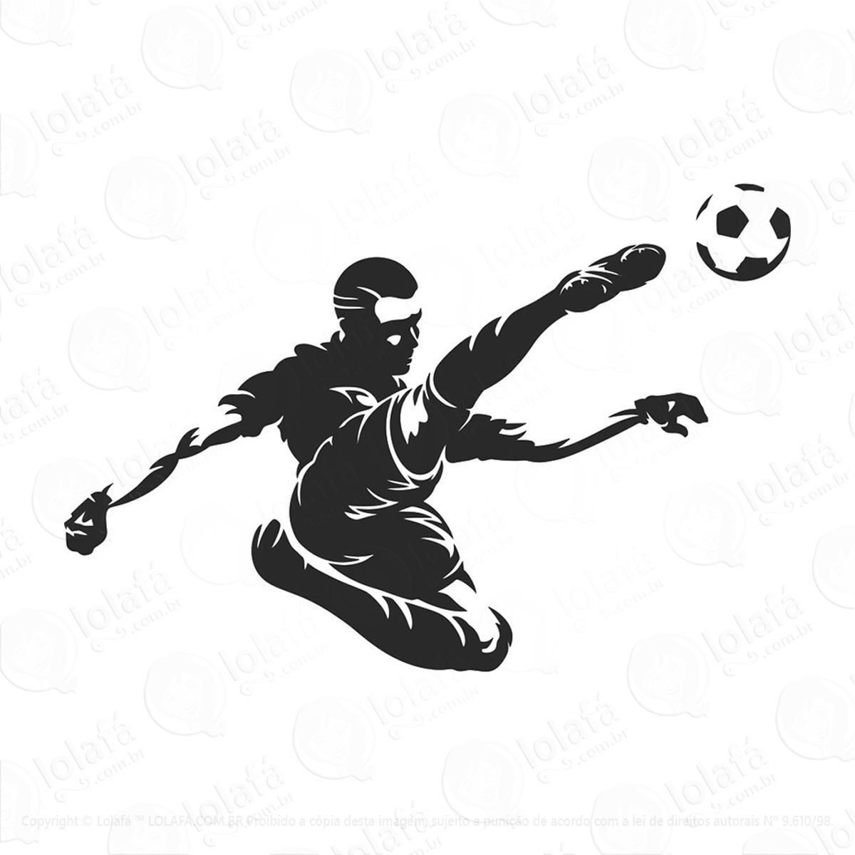 adesivo futebol esporte jogador 48x70cm mod:228