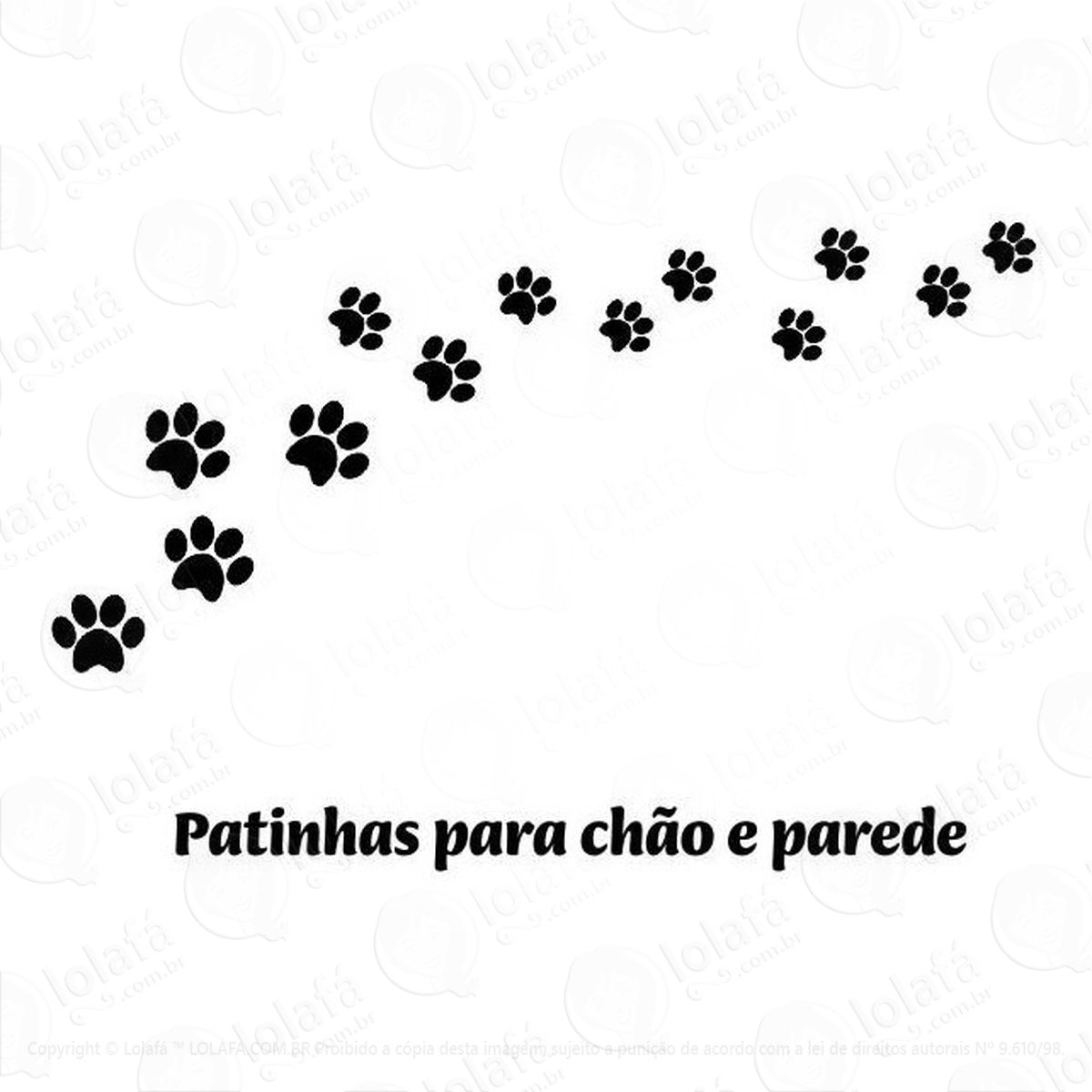 kit 50 patinhas adesivas petshop veterinario mod:343