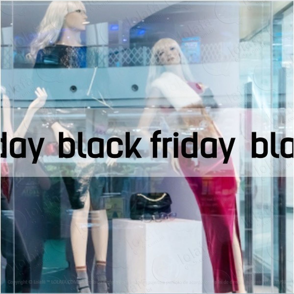 adesivos black friday letreir vitrine  para loja 3 uni mod:369