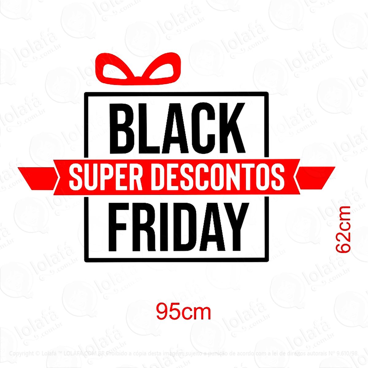 adesivo de parede ou vitrine de loja black friday mod:415