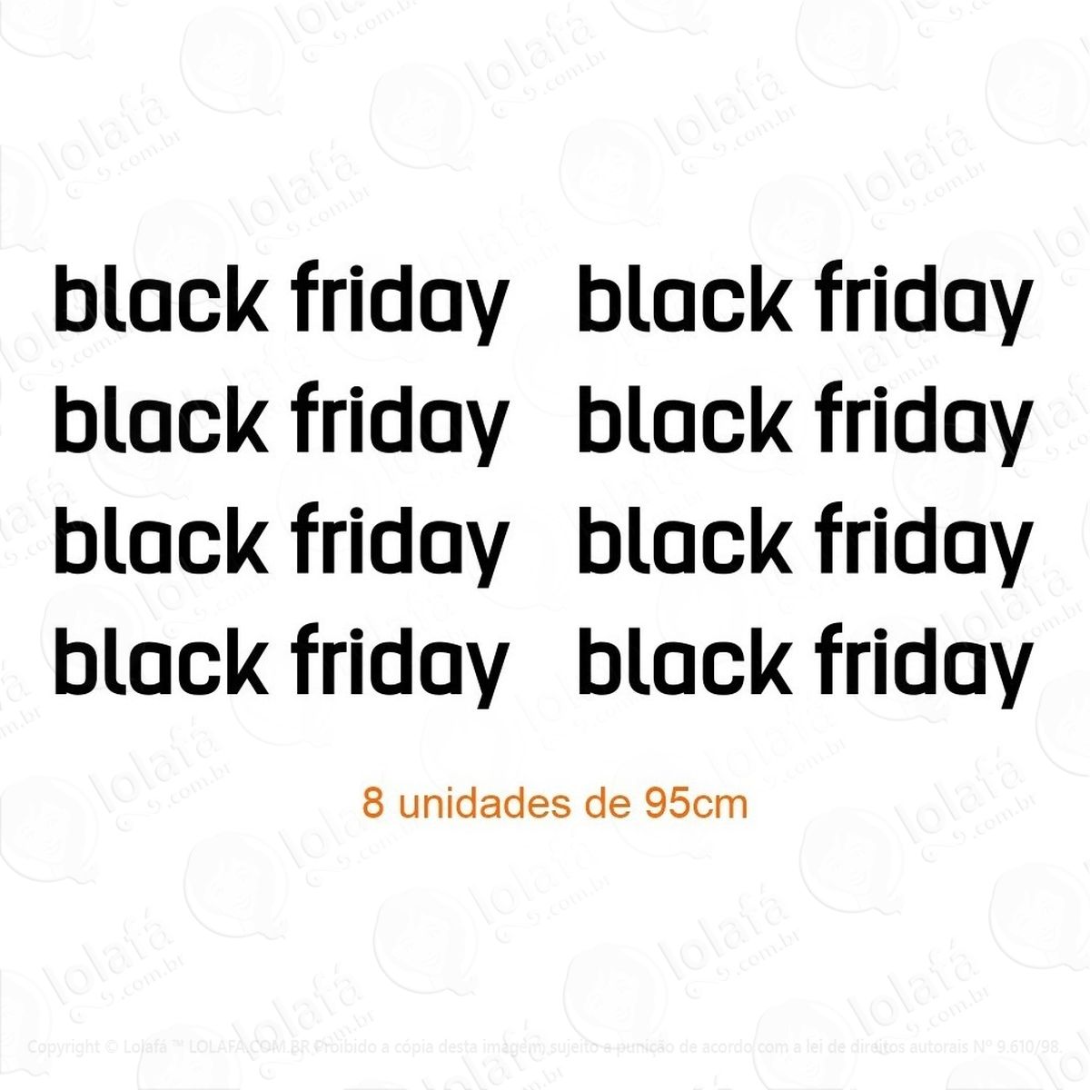 adesivos black friday faixa vitrine parede loja mod:473