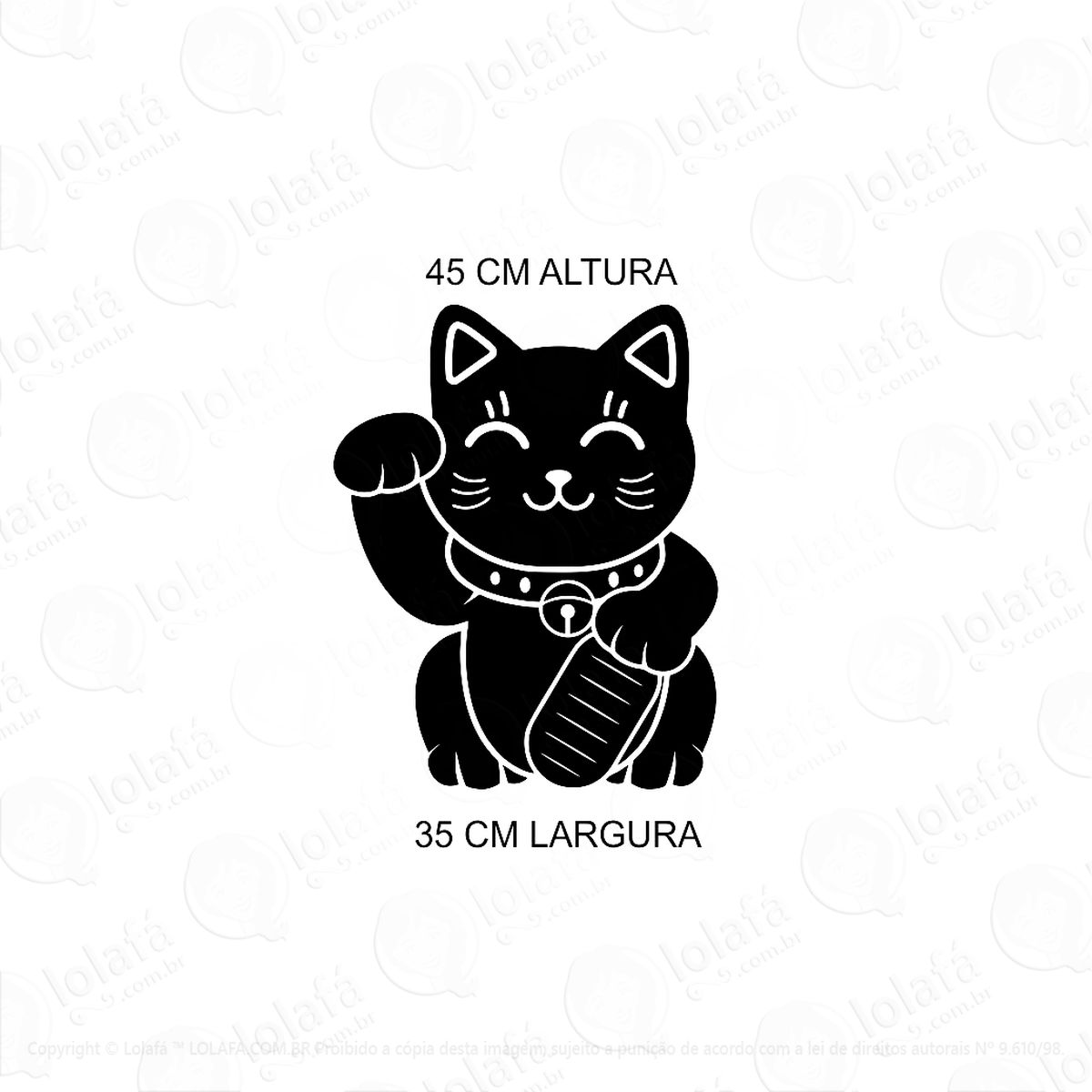 adesivo de parede gato da sorte neko mod:474