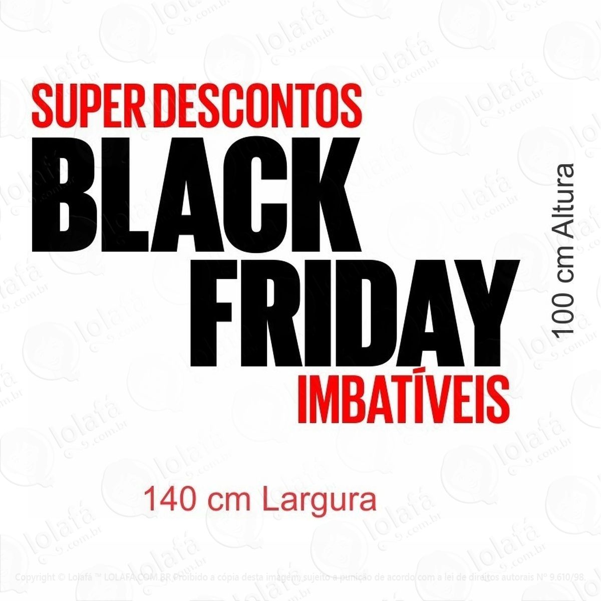 adesivo black friday para loja vitrine parede mod:476