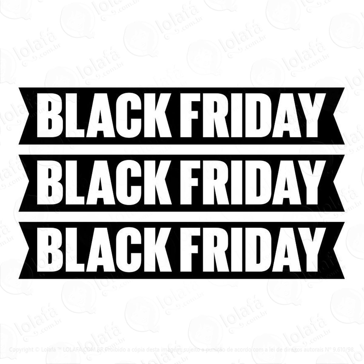 adesivos black friday faixa vitrine parede para loja 3 uni mod:485