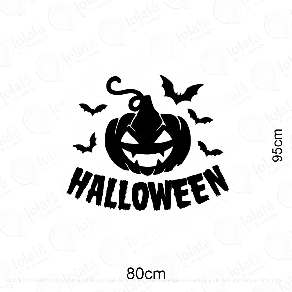 adesivo halloween terror para vitrine parede loja mod:490