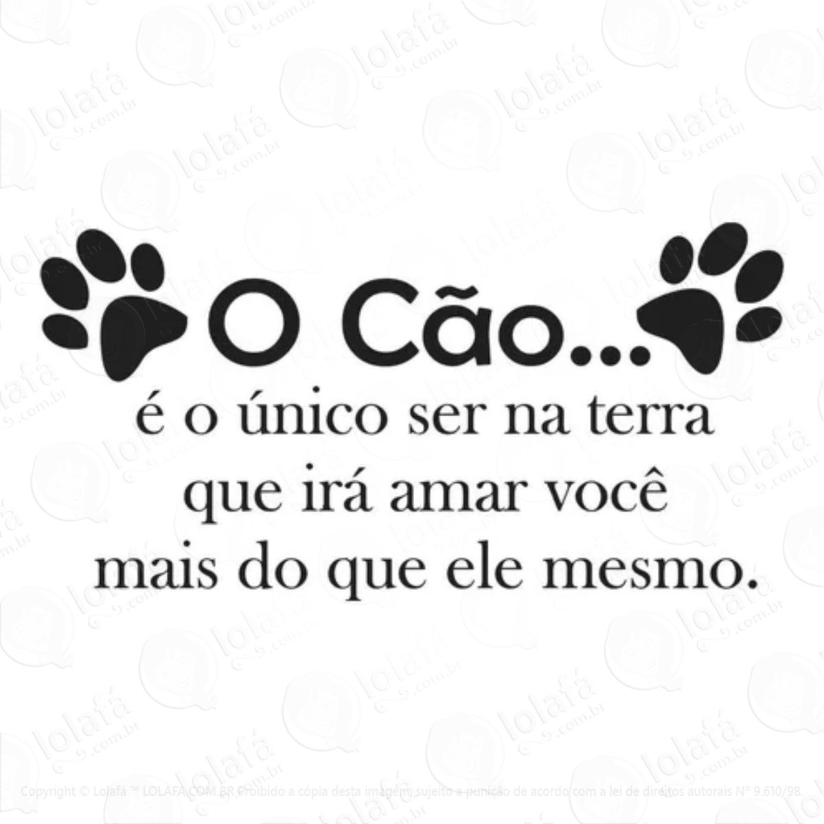 adesivo parede pet shop cachorro frase patas amor amigo mod:830