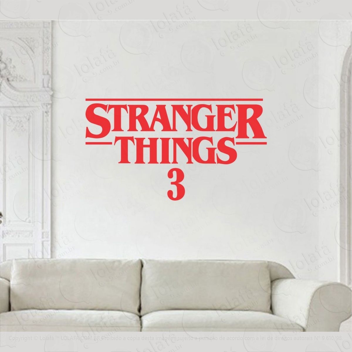 adesivo decorativo de parede sala  stranger thing 3 mod:997