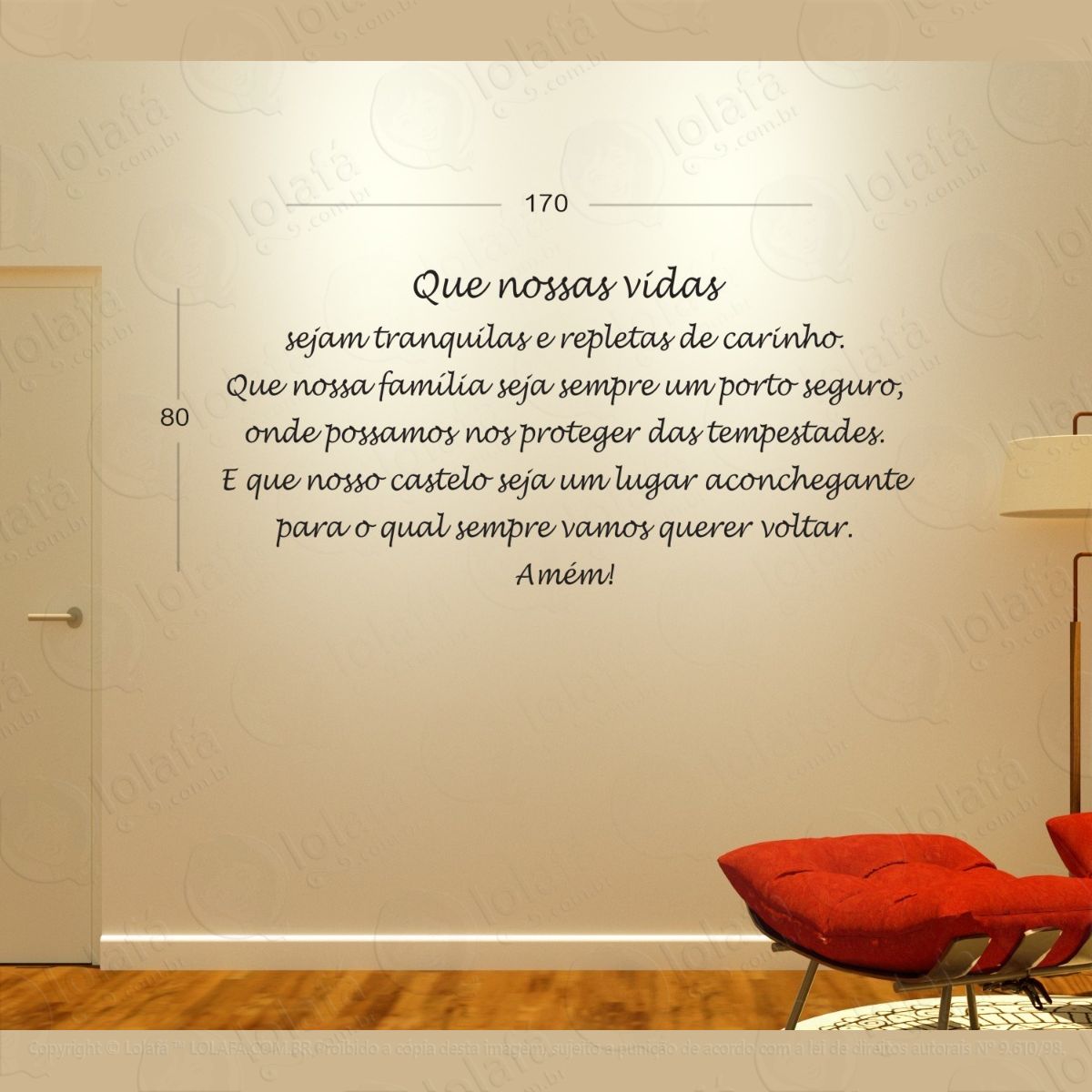 adesivo parede decorativo frases personalizadas mod:1364