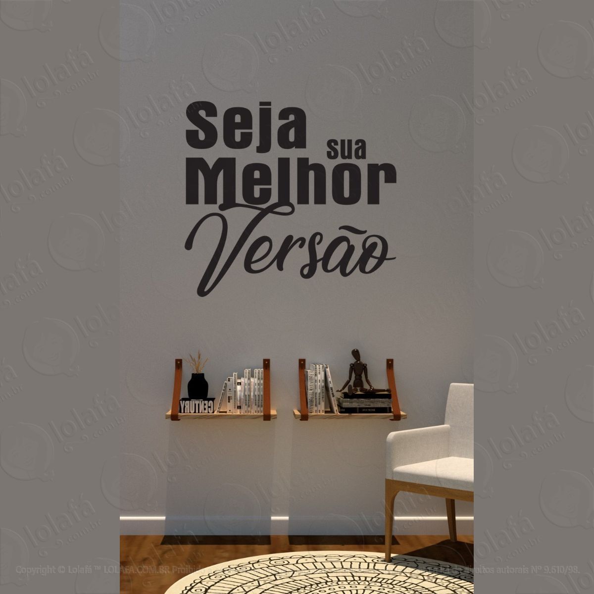 adesivos decorativos frases seja sua melhor versão + brinde mod:1370