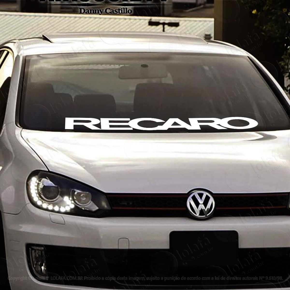Adesivo Para Brisa Recaro Tuning Carro Rebaixado Som Dub Mod:2880