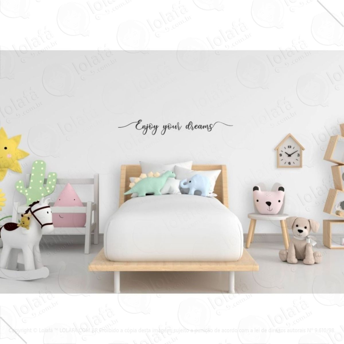adesivo decorativo de parede frase enjoy your dreams mod:6825